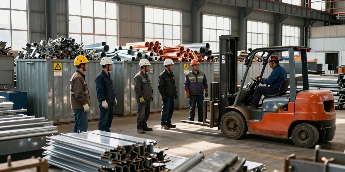 Proses inspeksi Mercury Scrap Metal di https://www.scrapsolutionplace.com/ oleh tim profesional di lingkungan industri yang aman dan terorganisir.