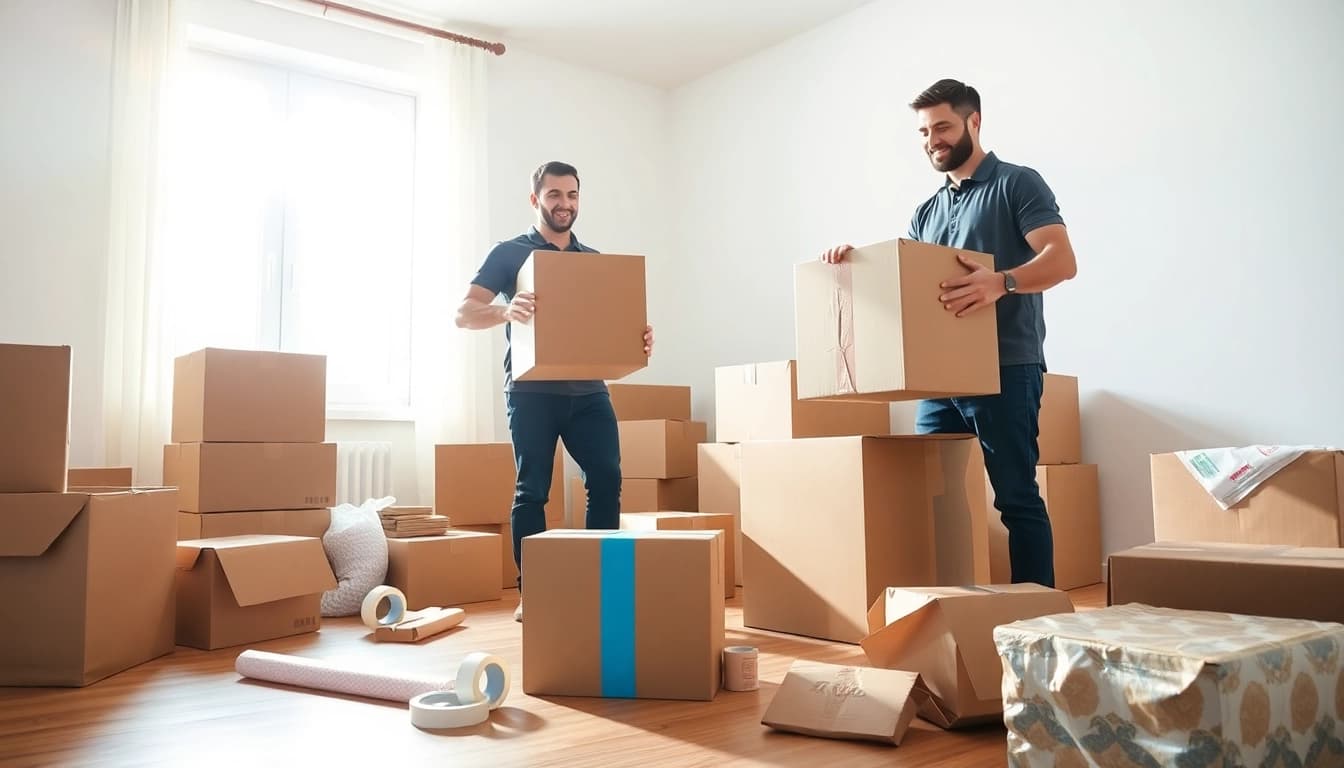 Best moving companies nyc in action as professional movers package belongings carefully.