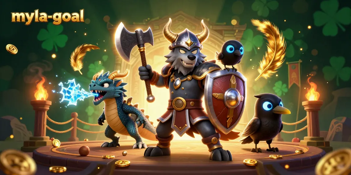Experience myla-goal with vivid characters and dynamic casino elements in a captivating 3D scene.