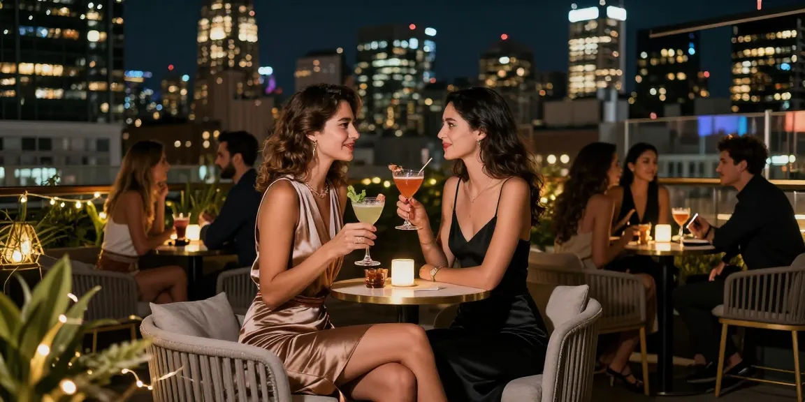 Gái gọi trong không gian tiệc tùng hiện đại, làm nổi bật cuộc sống về đêm.