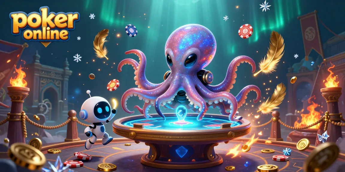 Vivre des parties de poker en ligne avec des extraterrestres colorés et des jetons d'astéroïdes en suspension.