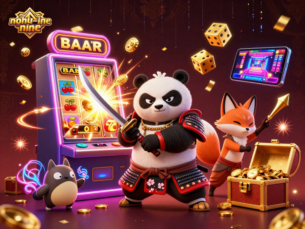 Experience the thrilling gameplay of nohu-nine with an action-packed 3D casino scene.