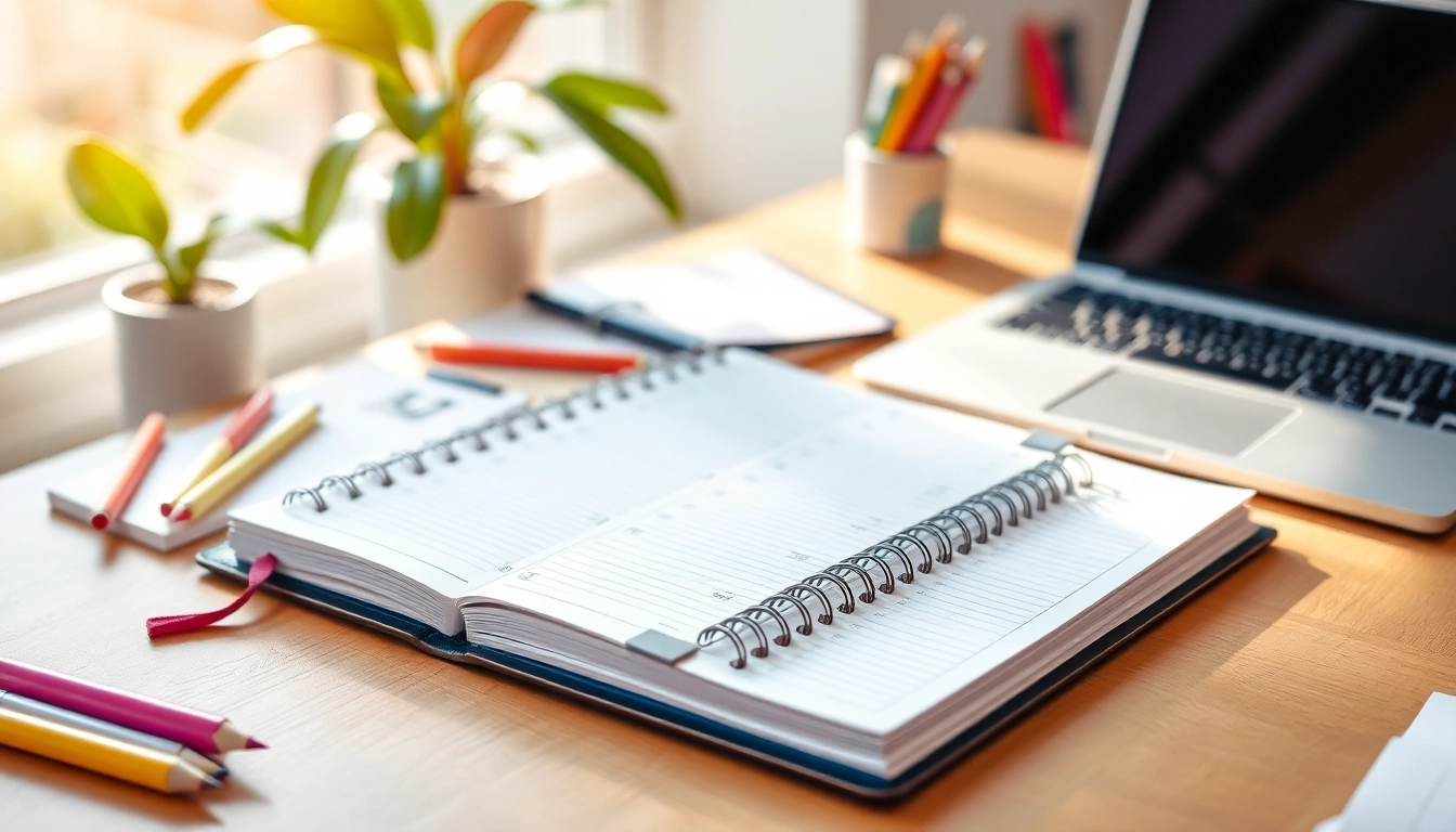 Elevate your Effortless Daily Organization with a stylish planner surrounded by vibrant stationery.