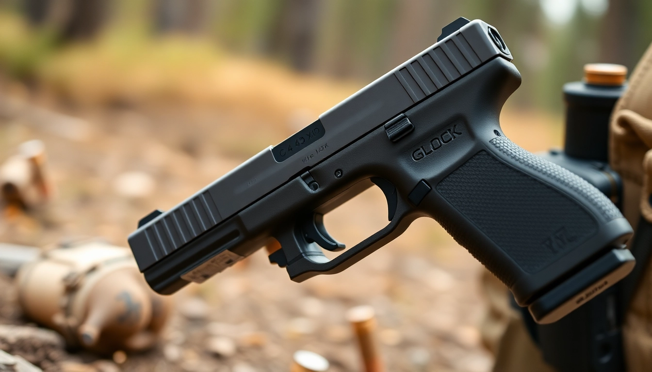 Explore the Glock 43X MOS showcasing its sleek design and tactical features in action.