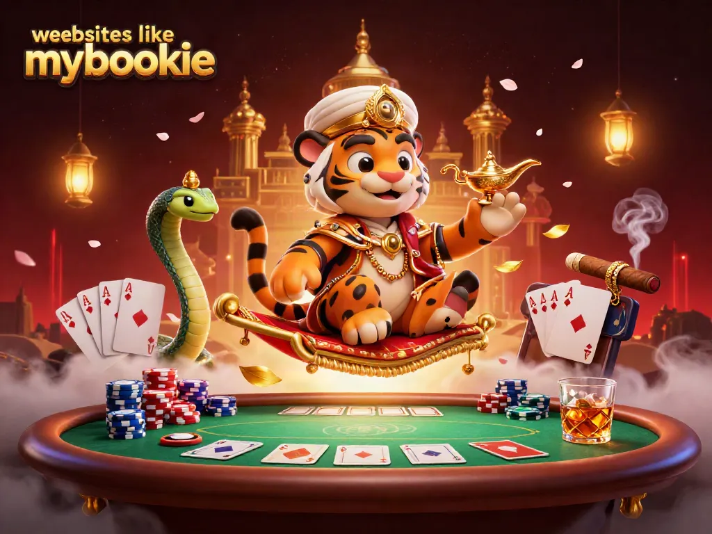 Bettors find entertainment with thrilling offers from websites like mybookie amidst a vibrant 3D casino scene.