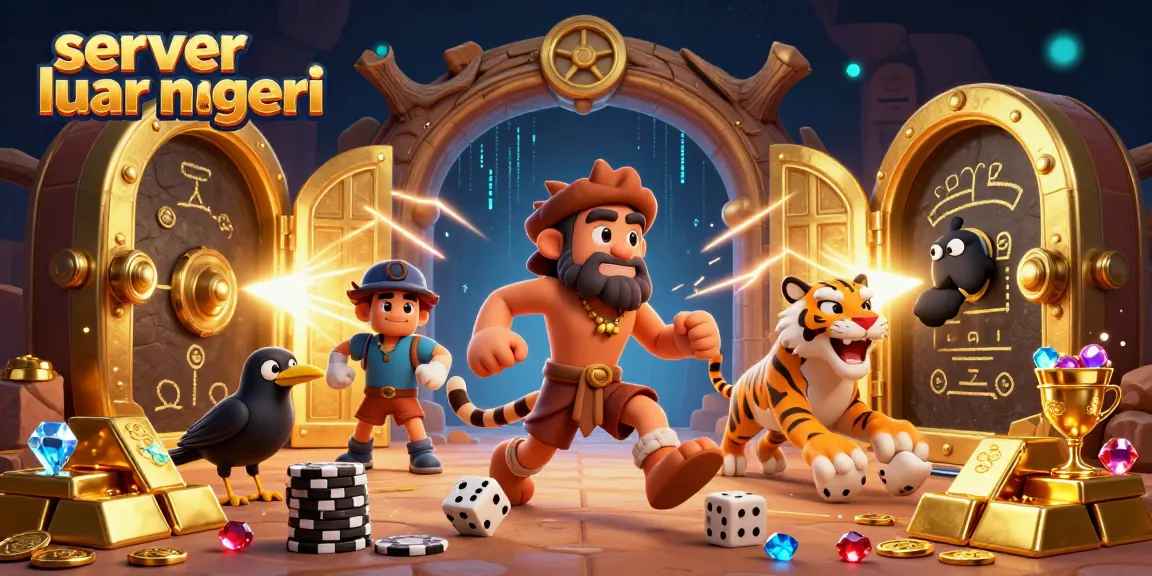 Experience thrilling gameplay with server luar negeri in this vibrant 3D casino scene filled with treasures.