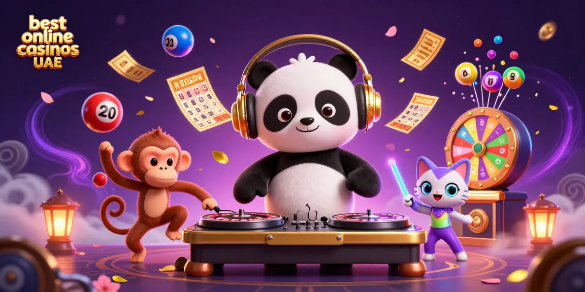 Experience the excitement of the best online casinos UAE with a vibrant 3D casino scene featuring animated characters.