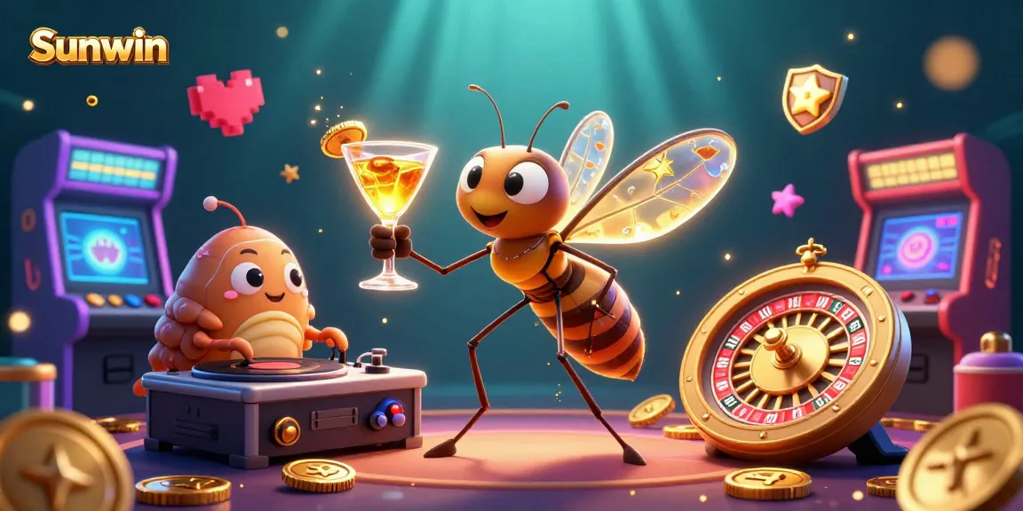 Engage with Sunwin's adventurous casino experience featuring dynamic gaming elements and energetic characters.