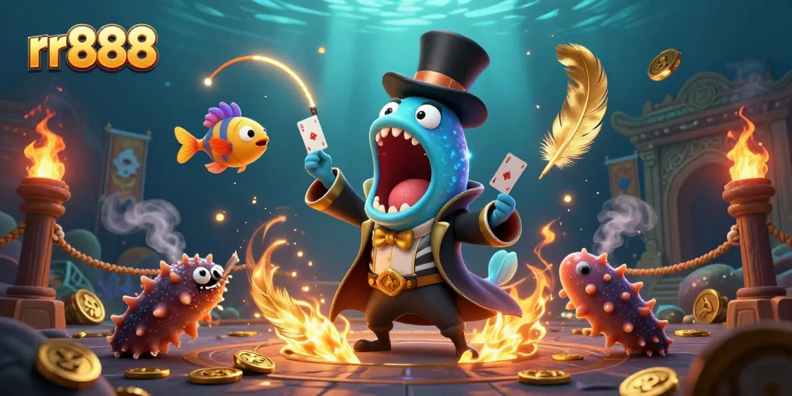 Experience thrilling card tricks in the magical underwater world of rr888 with engaging sea creatures.
