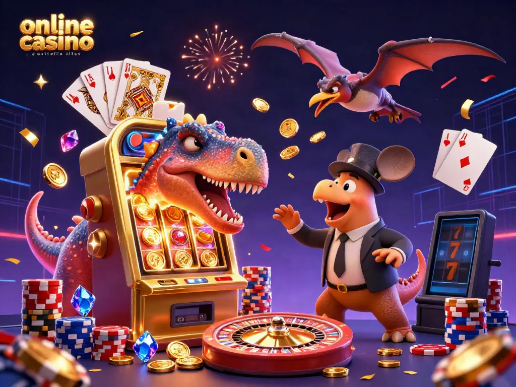 Watch the online casino Australia sites come alive with a pachycephalosaurus jackpot action scene