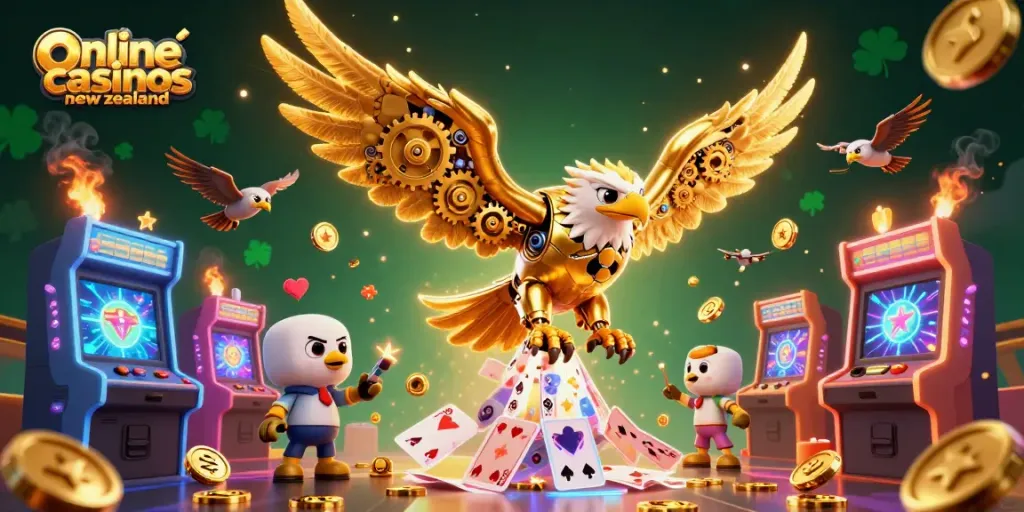 Experience thrilling gameplay at online casinos New Zealand with an electrifying 3D scene.