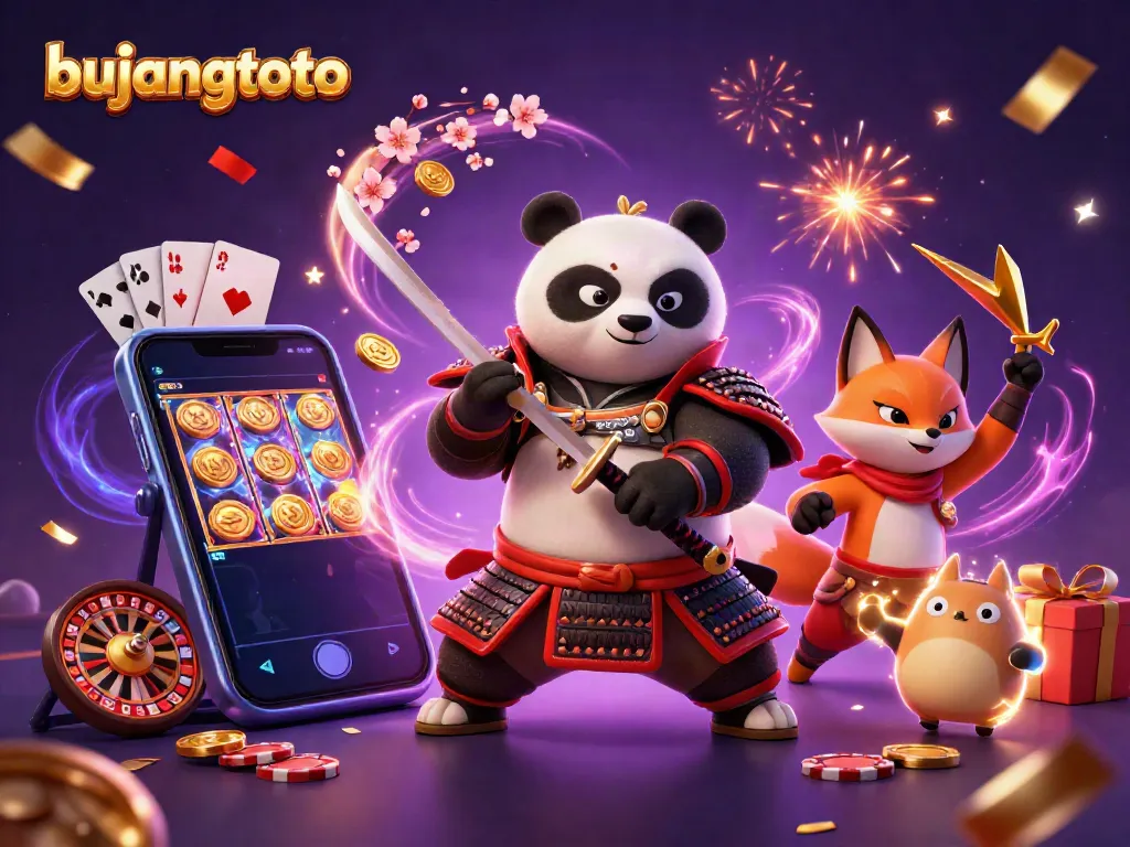 Experience the vibrant world of bujangtoto with engaging characters and dynamic casino elements.