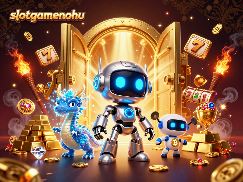 Engage with slotgamenohu's thrilling 3D casino world packed with treasure, robots, and luck.
