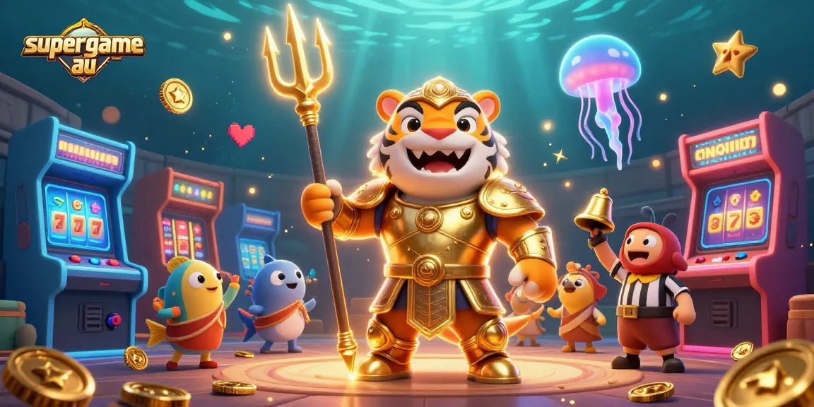 Experience the thrilling action of supergame au in a lively casino-themed underwater scene