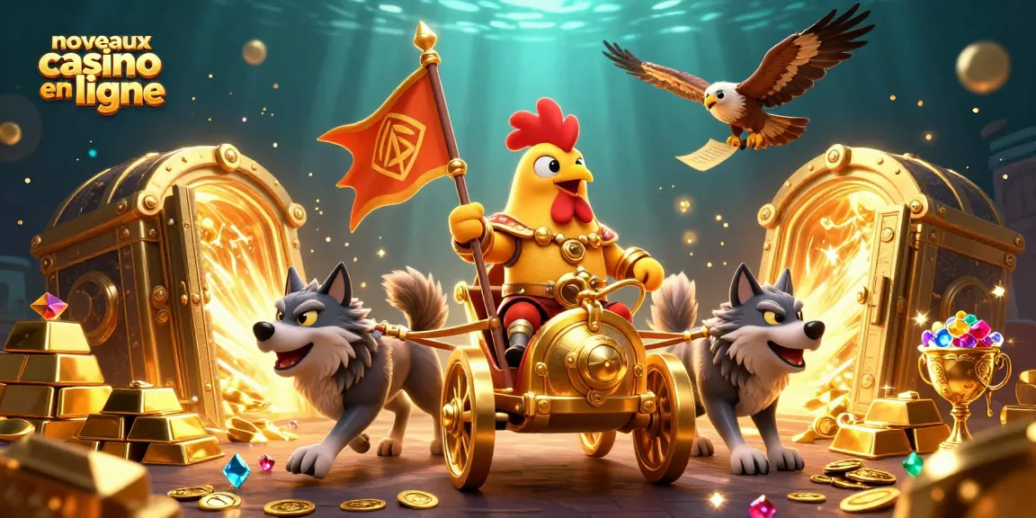 Découvrez les nouveaux casinos en ligne avec une illustration captivante de jeux riches et dynamiques.