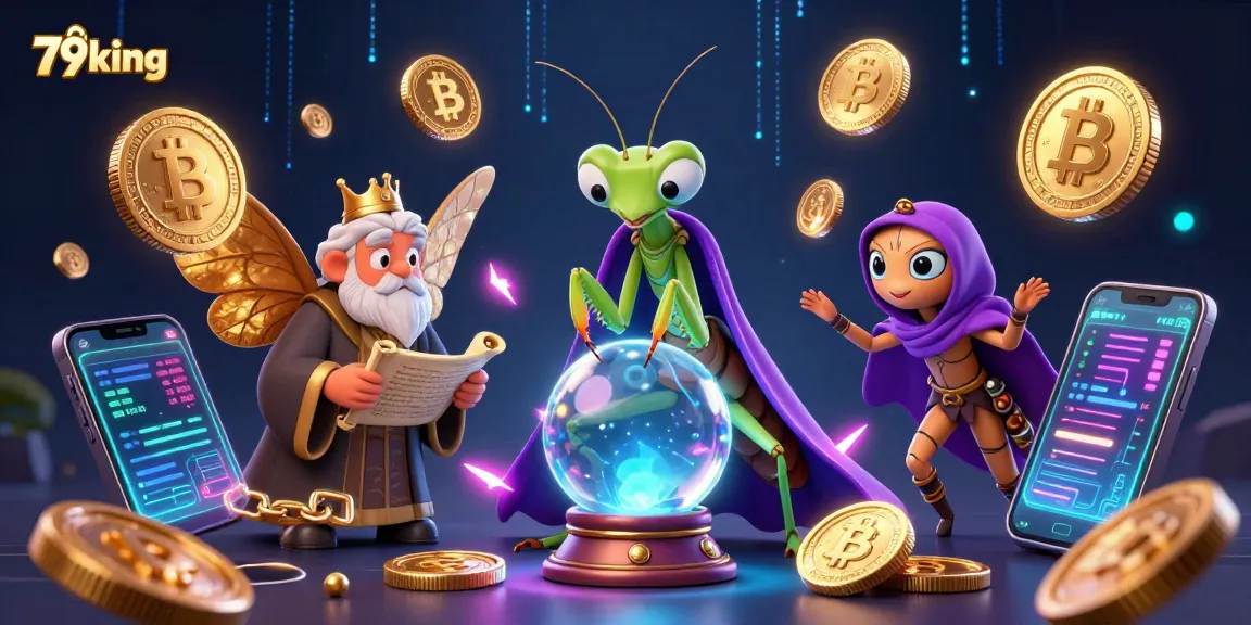 Engage with 79king's vibrant casino adventure featuring mystical characters and crypto elements.