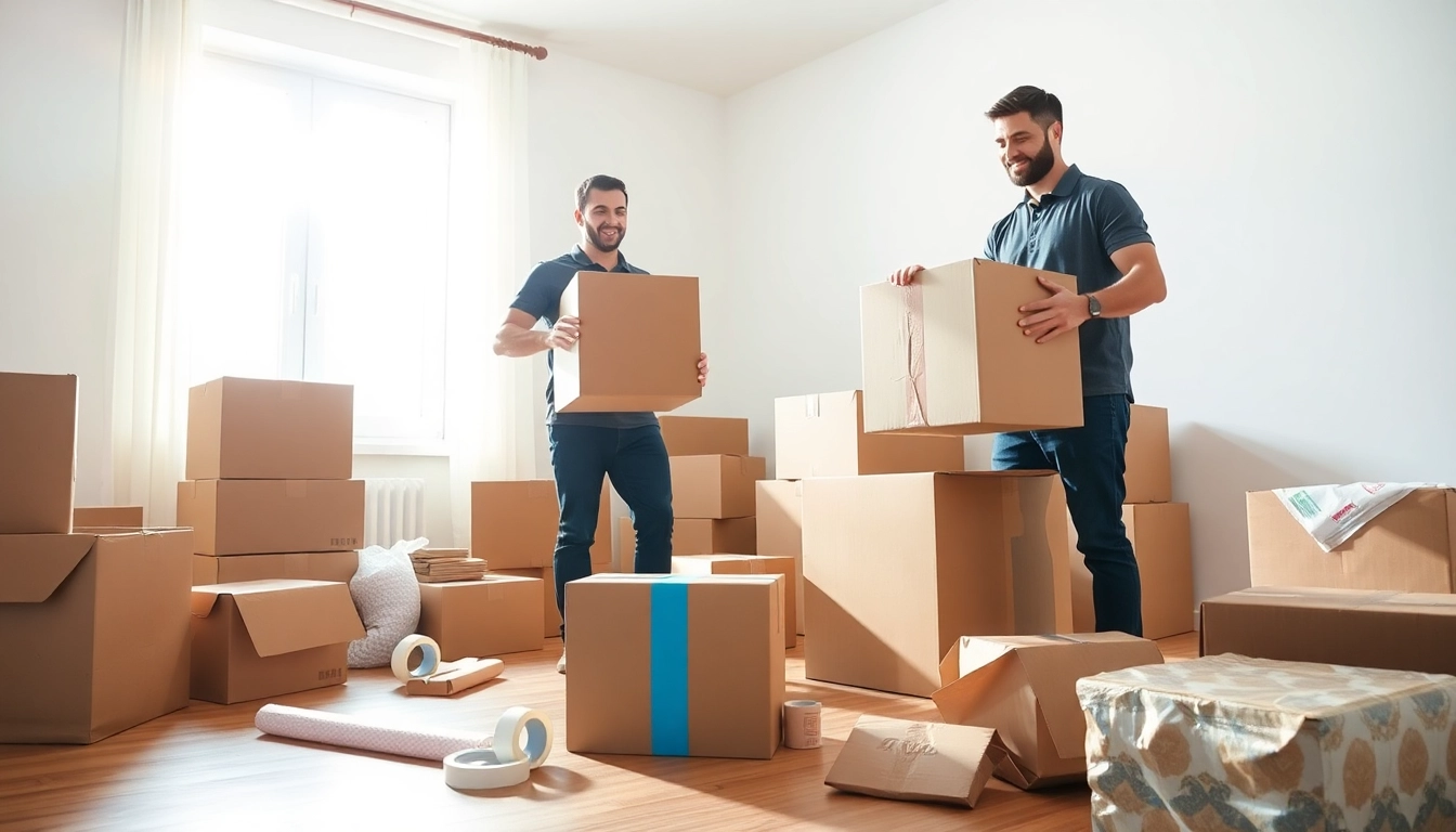 Best moving companies nyc in action as professional movers package belongings carefully.