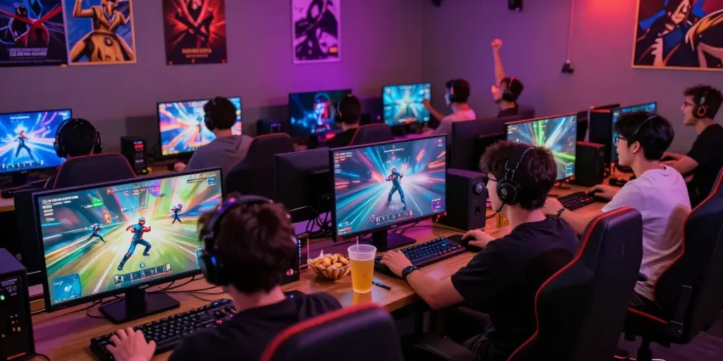 Players enjoying an exhilarating gaming experience at DU88 with colorful graphics and a vibrant atmosphere.