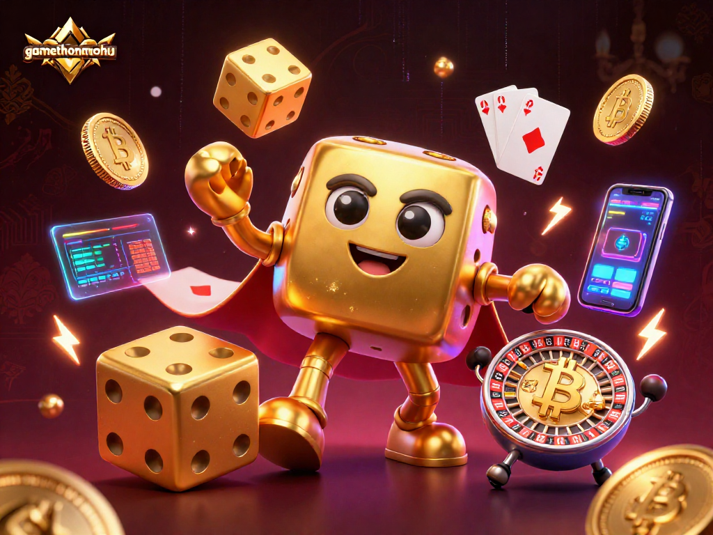 Experience the thrill of gamethuongnohu with vibrant 3D casino characters and dynamic crypto elements.