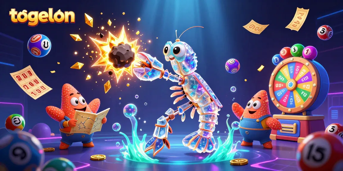 Togelon showcases a vibrant scene of gambling with a galactic samurai and colorful lottery elements, creating an immersive gaming atmosphere.
