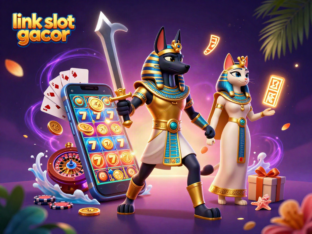 Engage with the exciting link slot gacor gameplay in a vibrant 3D casino scene.