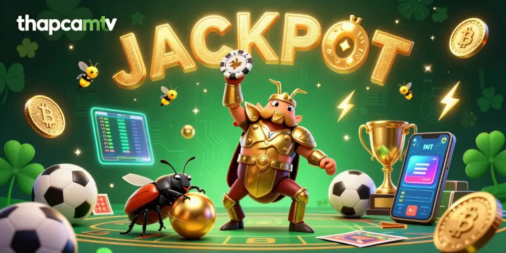 Engage with thapcamtv and experience the excitement of sports betting with this vibrant illustration.