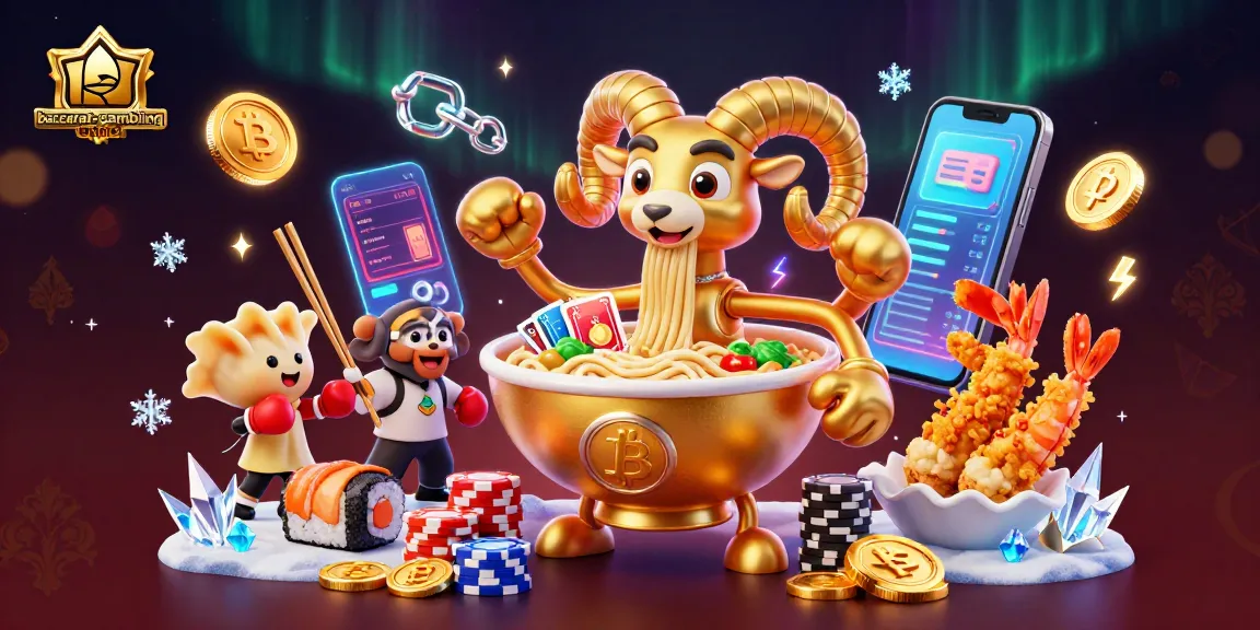Engage in baccarat-gambling-online with a vibrant 3D illustration of cartoon characters and casino elements.