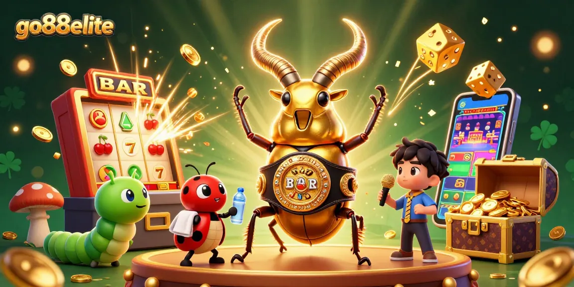 Engage in thrilling gameplay at go88elite with vibrant casino elements and a dynamic character showdown.