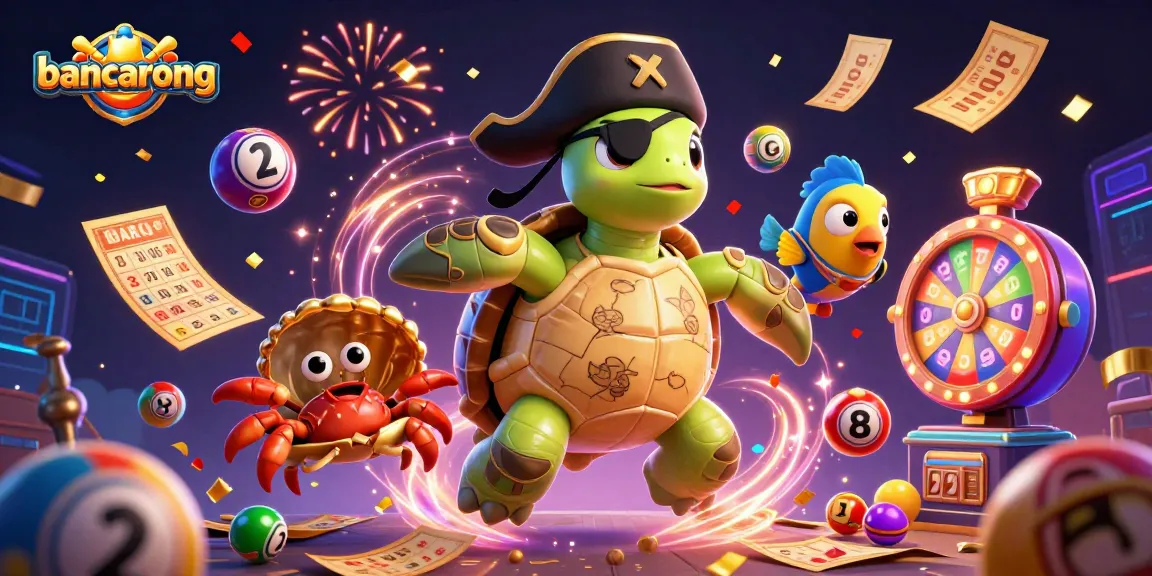 Engage in bancarong fun with vibrant lottery elements, including colorful balls and a prize wheel.