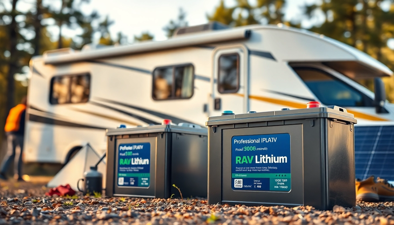Showcase of lithium RV batteries highlighting features and design for RV enthusiasts.