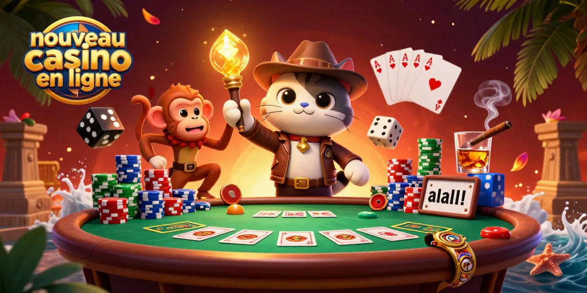 Affrontez les rouleaux et les cartes au nouveau casino en ligne avec une aventure animée.