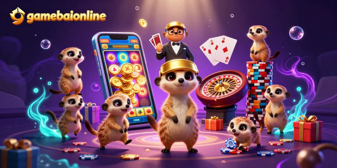 Engage in the thrilling world of gamebaiionline with lively meerkats running a vibrant casino.