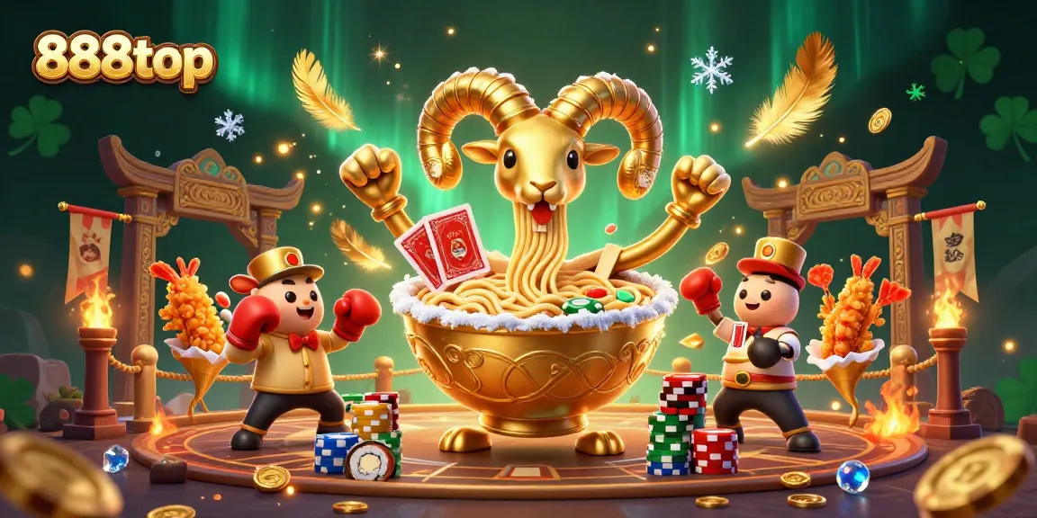 Engage with the excitement of 888top in a vibrant casino scene featuring unique characters and dynamic elements.