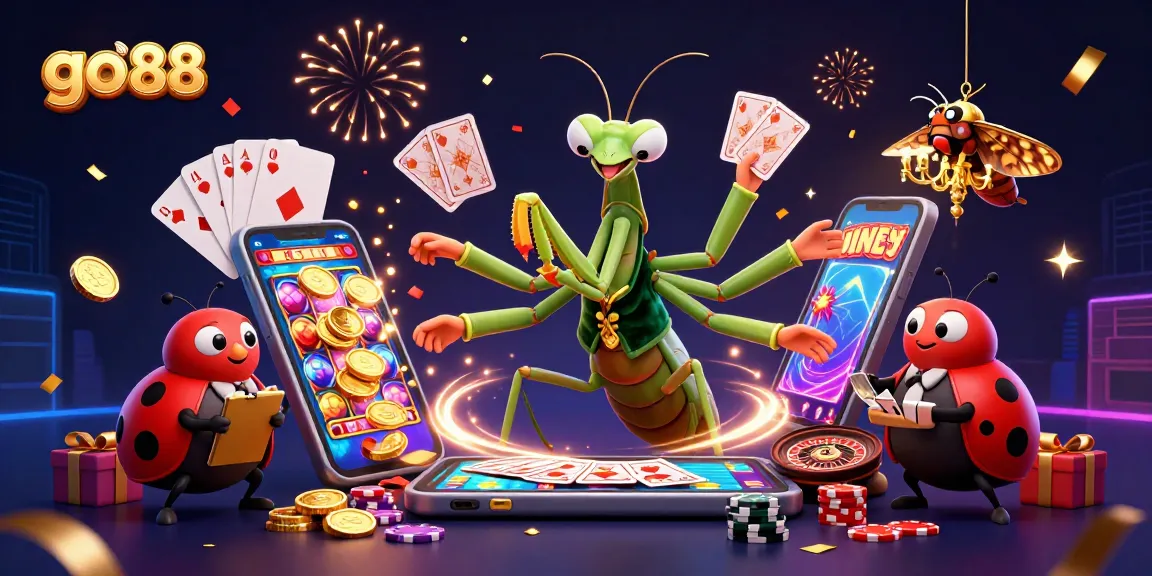 Engage with go 88 casino slots as a praying mantis card sharp and ladybug pit boss fill the scene.
