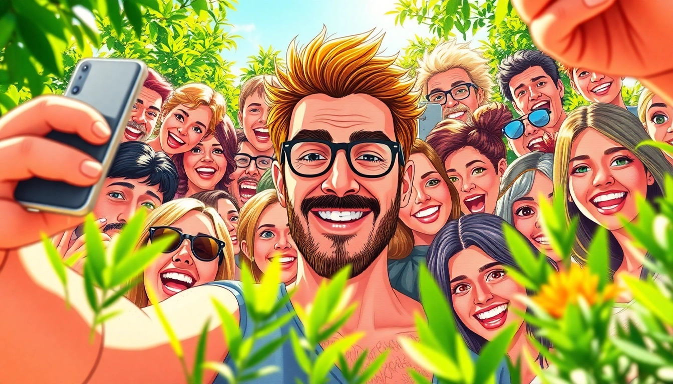 Creating a colorful selfie mosaic showcasing joy and creativity from individual selfies.