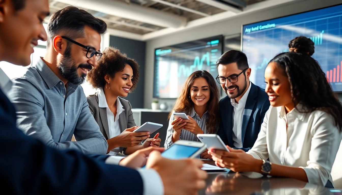 Enhance AI Overviews optimization for businesses through collaborative teamwork in a modern office.
