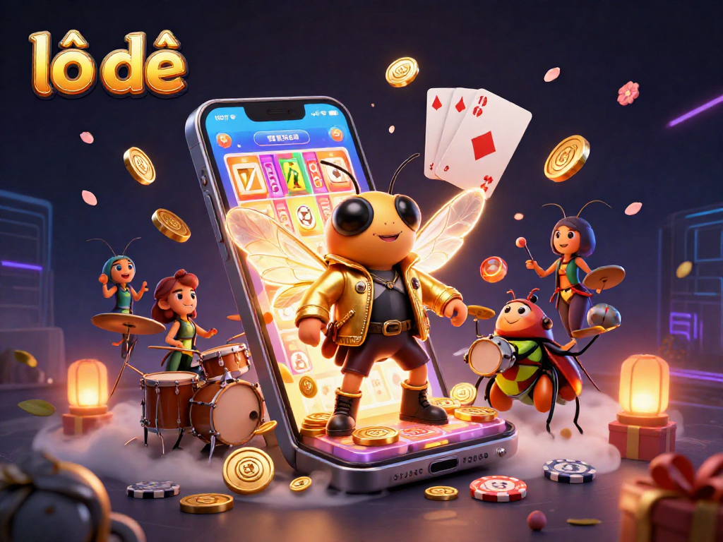 Engage with the thrill of lô đề in this vibrant lottery scene filled with animated characters.