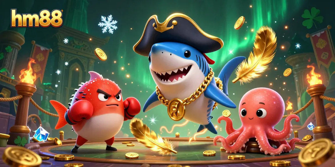 Enhance your gaming experience with hm88's vibrant illustration showcasing an exciting pirate-themed adventure.