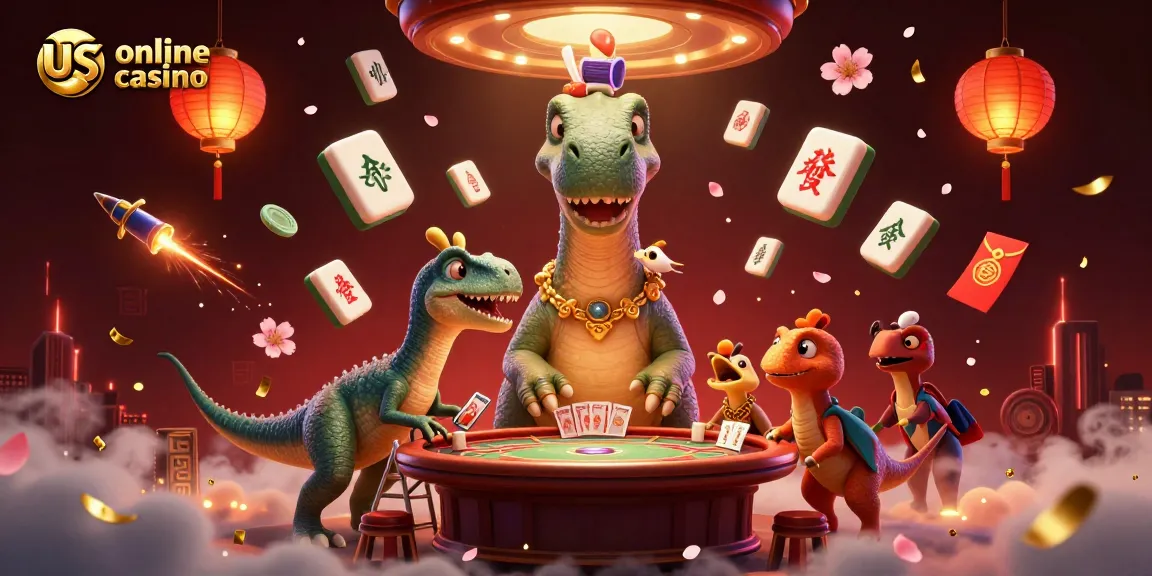 Play thrilling games at the us online casino with exciting dinosaurs and festive elements.