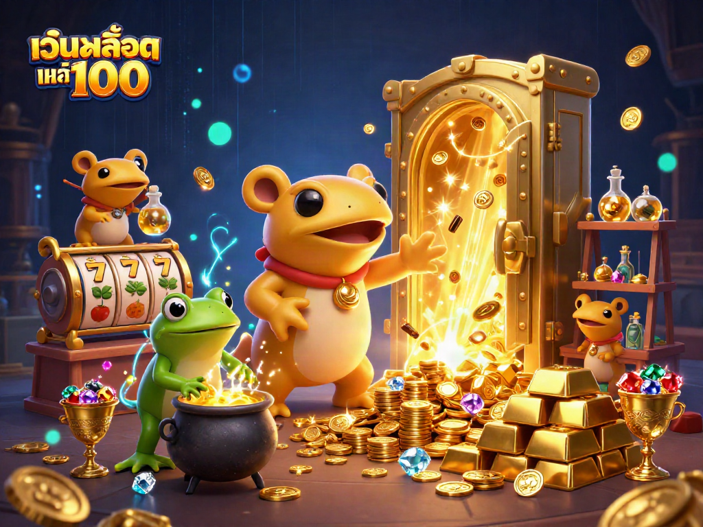 Experience the magic of เว็บสล็อต แท้ 100 เปอร์เซ็นต์ with a golden salamander alchemist and thrilling slot reels!