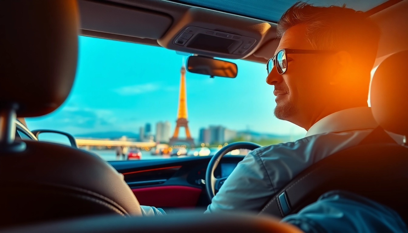 Efficient Orly Airport to Paris Transfer with professional driver welcoming passengers in scenic Paris.