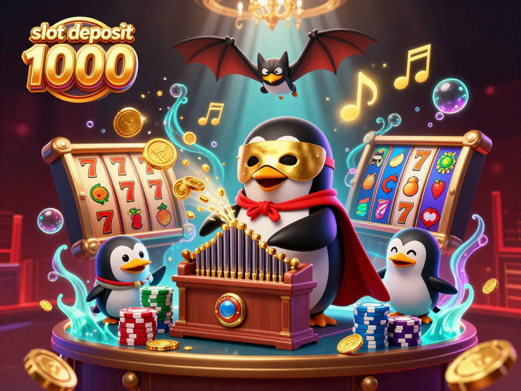Experience thrilling gameplay at slot deposit 1000 with golden coins and exciting game elements.