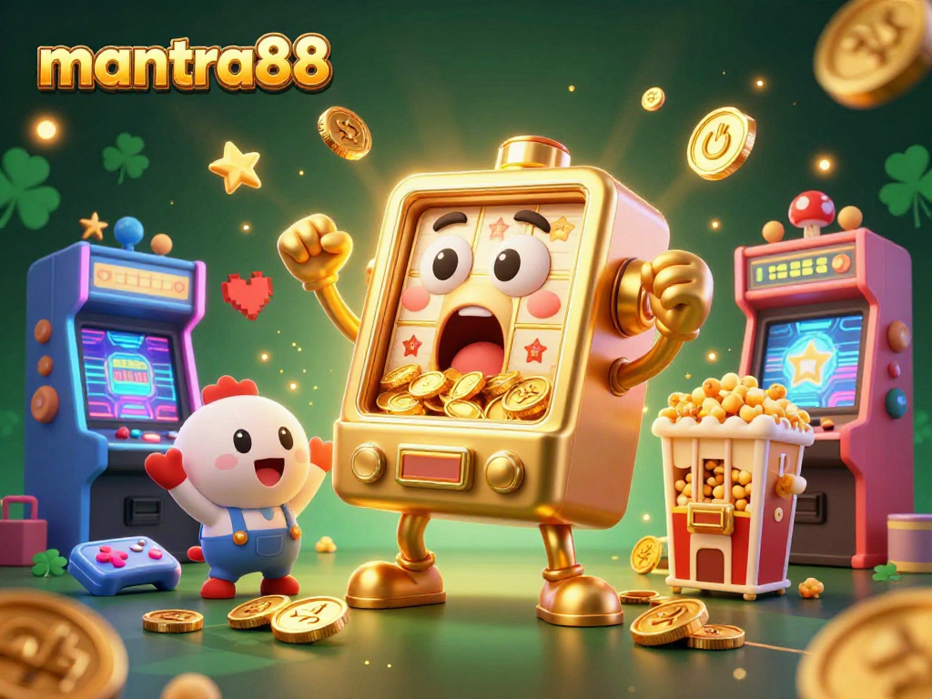 Experience the excitement of mantra88 with a dazzling jackpot celebration scene in vibrant 3D!