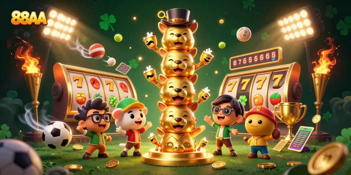 Engage with 88AA's vibrant slot games featuring golden totem elements and dynamic visuals.